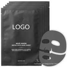 Hoja de mascarilla de barro coreana para hombres OEM para limpiador de poros faciales y control de aceite